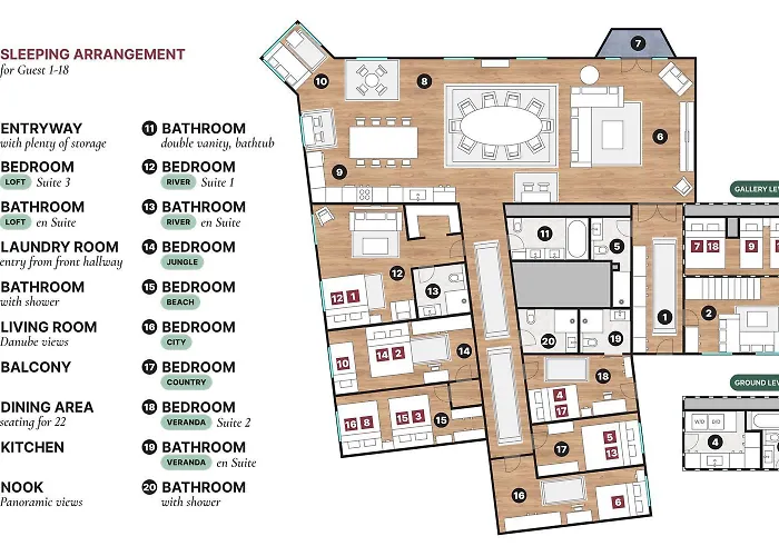 Апартаменты 18ppl Unique Danube & Parliament View, Ac, 7br 6ba